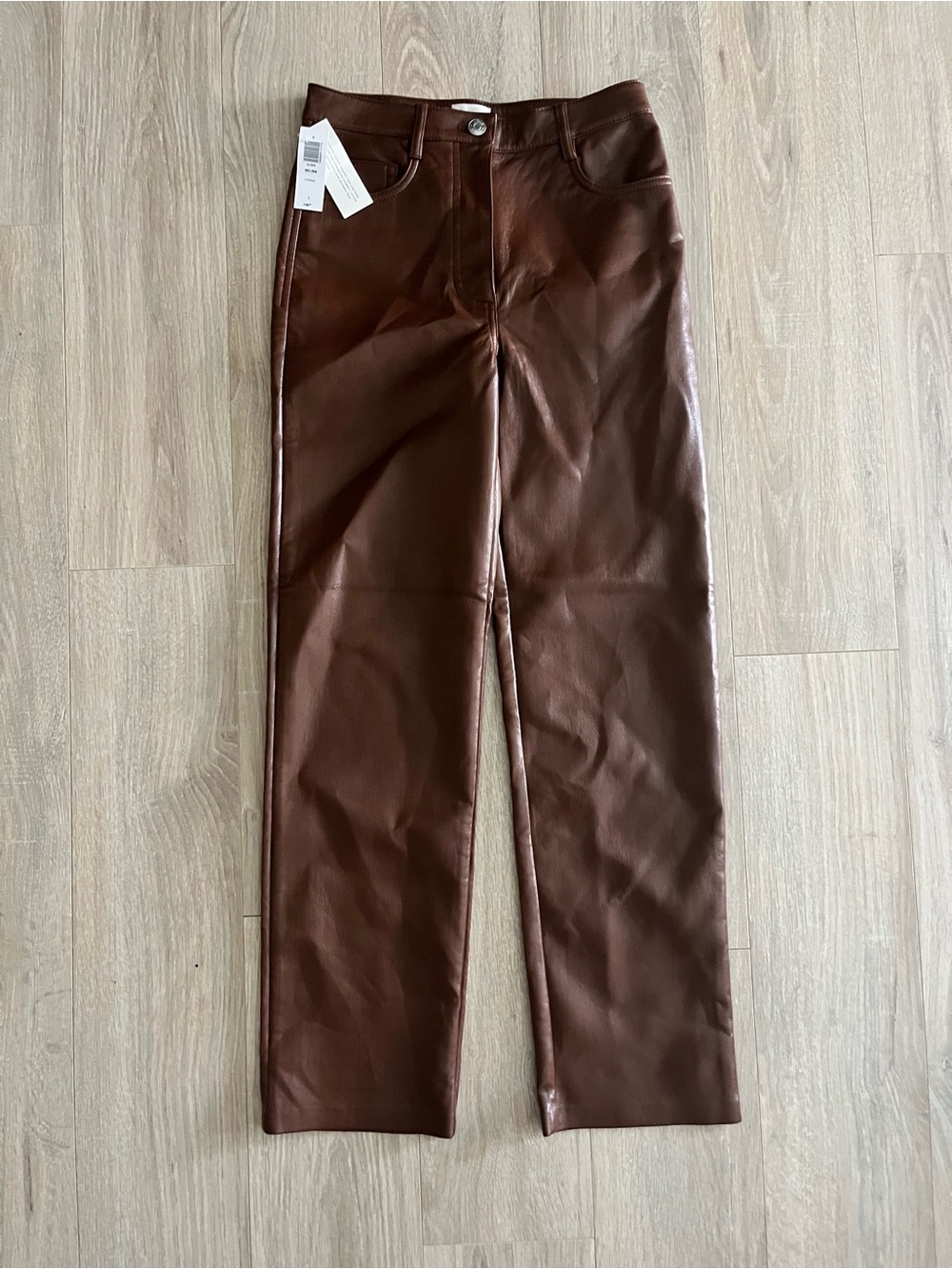 NWT Aritzia Wilfred Women’s The Melina Pant Cognac - Size 2 - Picture 2 of 8
